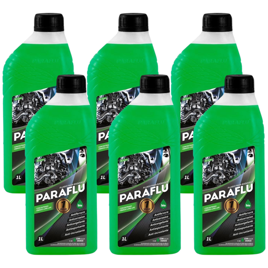 Kit 6 Litros Aditivo Radiador Concentrado Paraflu Bio Híbrido Verde - (1)