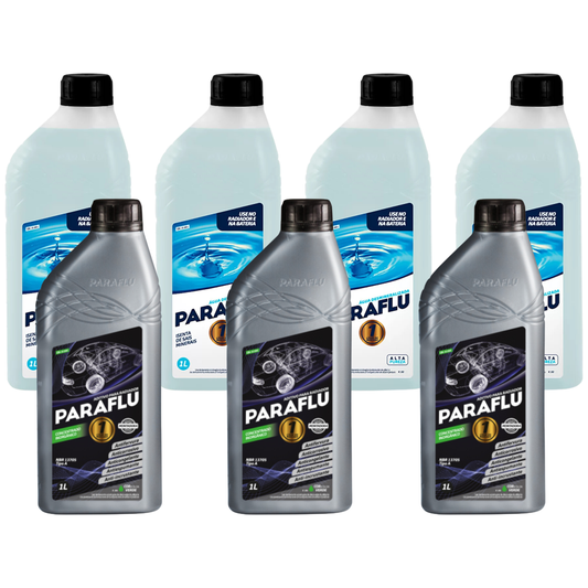 Kit 7 Litros com 3L Aditivo Radiador Verde + 4L Água - (1)