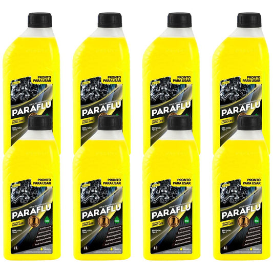 Kit 8 Litros Aditivo Radiador Pronto Para Uso Paraflu Bio Orgânico Amarelo - (1)