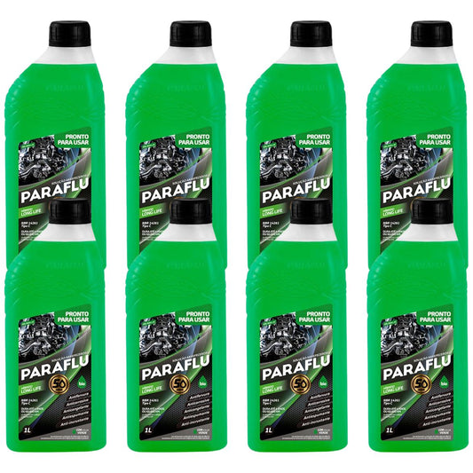 Kit 8 Litros Aditivo Radiador Pronto Para Uso Paraflu Bio Híbrido Verde - (1)