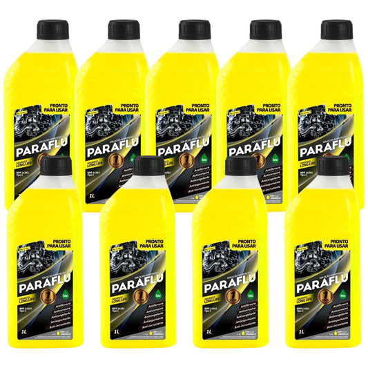 Kit 9 Litros Aditivo Radiador Pronto Para Uso Paraflu Bio Orgânico Amarelo - (1)