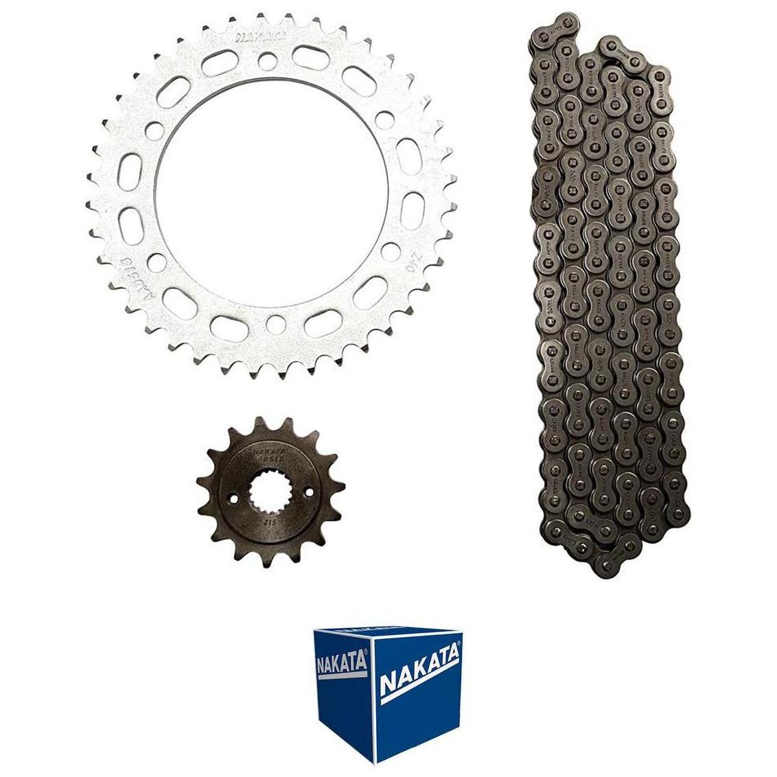 Kit da Coroa Pinhão e Corrente 40 15mm - Nakata - TM10160 - (1)