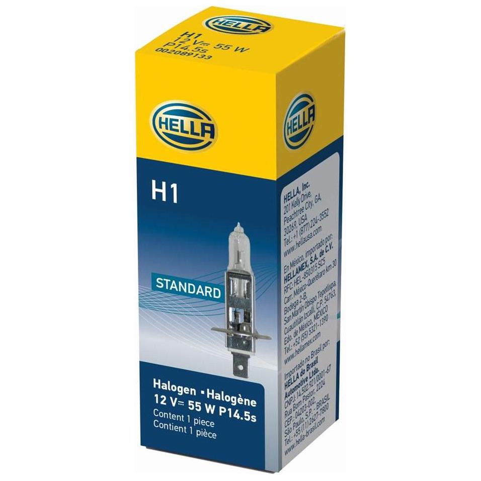 Lâmpada Halógena 12V 55W 3200K - Hella - H1 - (2)