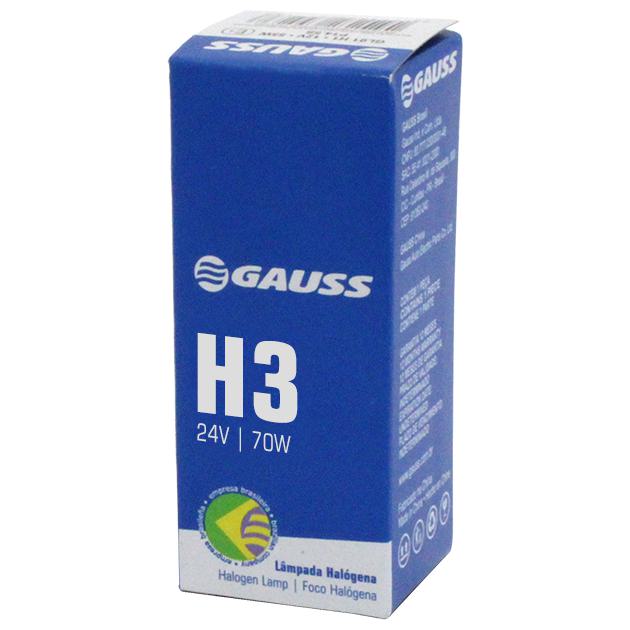 Lâmpada Halogena H3 24V 70W C1 Incolor - Gauss - GL45H3 - (2)