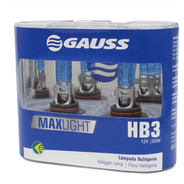 Lâmpada Halogena Hb3 12V 60W Bba2 Max Light - Gauss - GL97HB3 - (2)