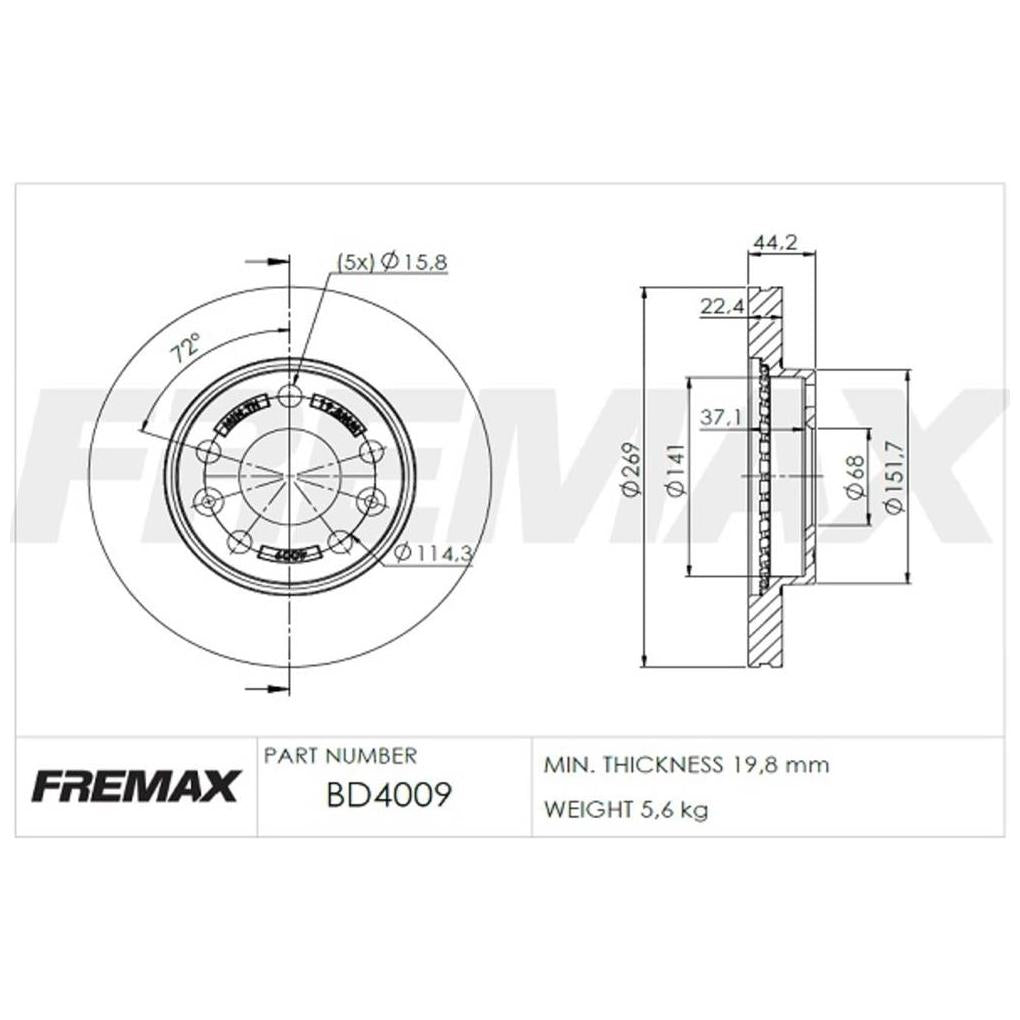 Par de Discos de Freio Ventilado Dianteiro - Fremax - BD4009 - (2)