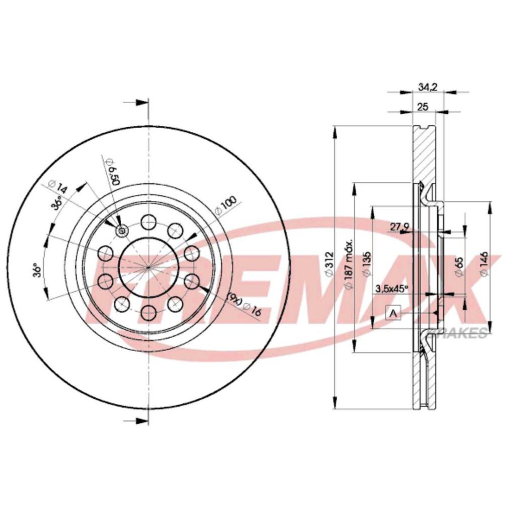 Par de Discos de Freio Ventilado Dianteiro - Fremax - BD5620 - (2)