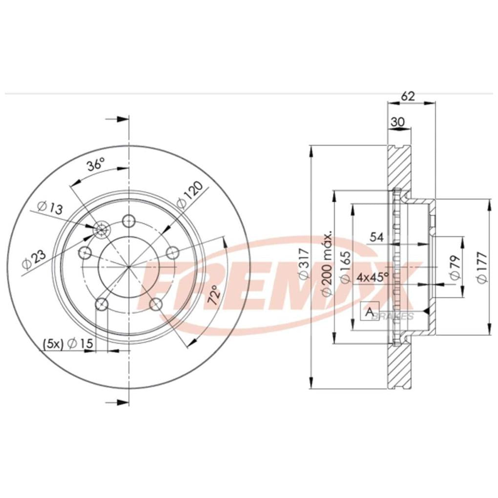 Par de Discos de Freio Ventilado Traseiro - Fremax - BD7361 - (2)