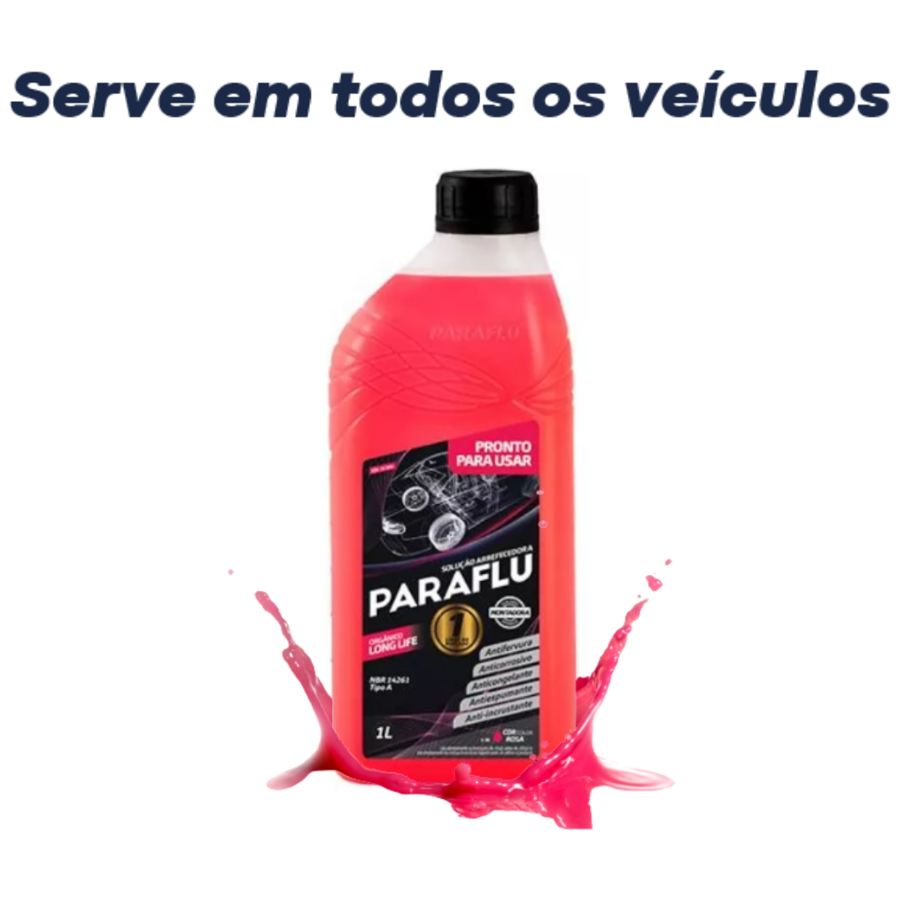 Kit 6 Litros Aditivo Radiador Pronto Para Uso Paraflu Montadora Orgânico Rosa - (3)