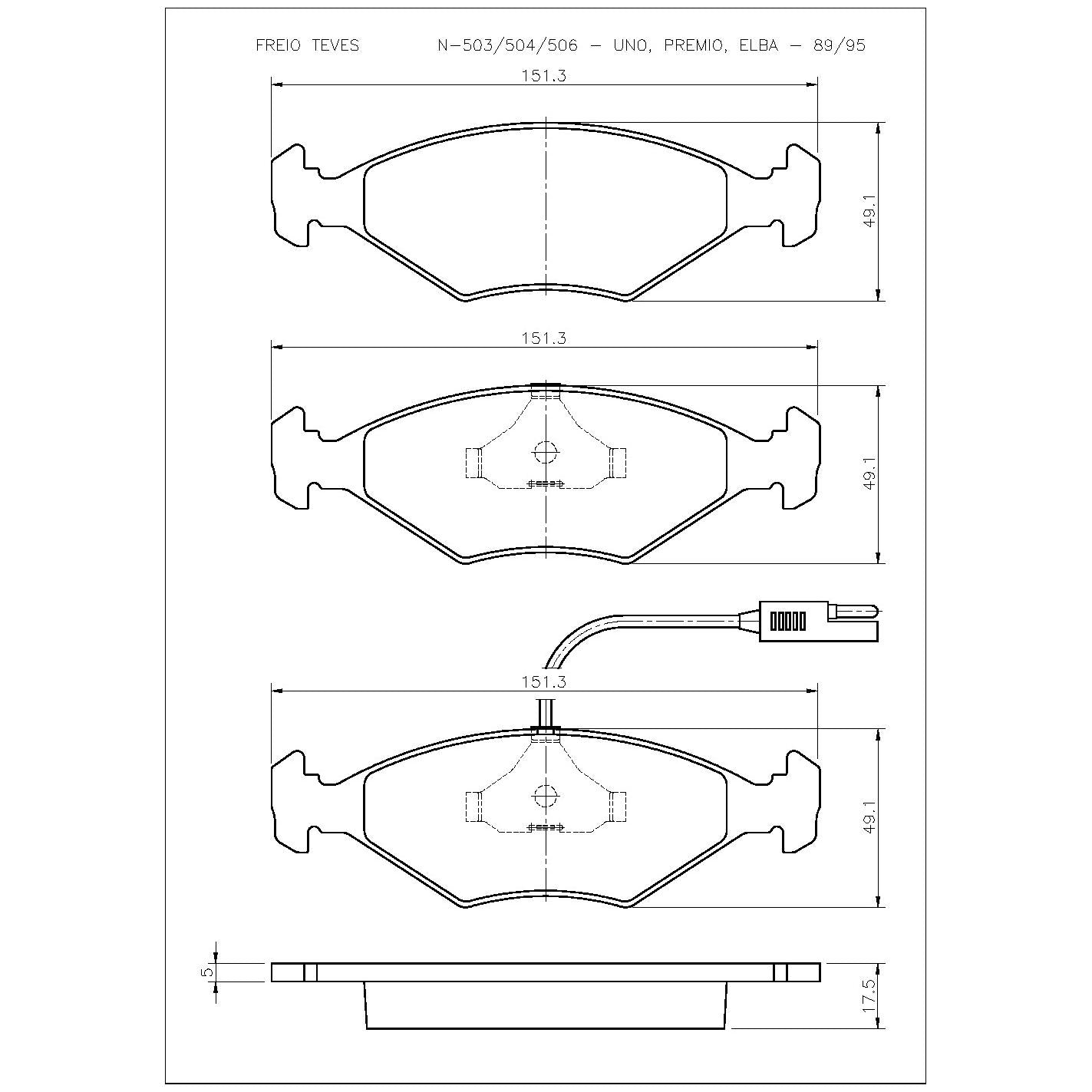 Pastilha de Freio Dianteira - Cobreq - N-504 - (3)