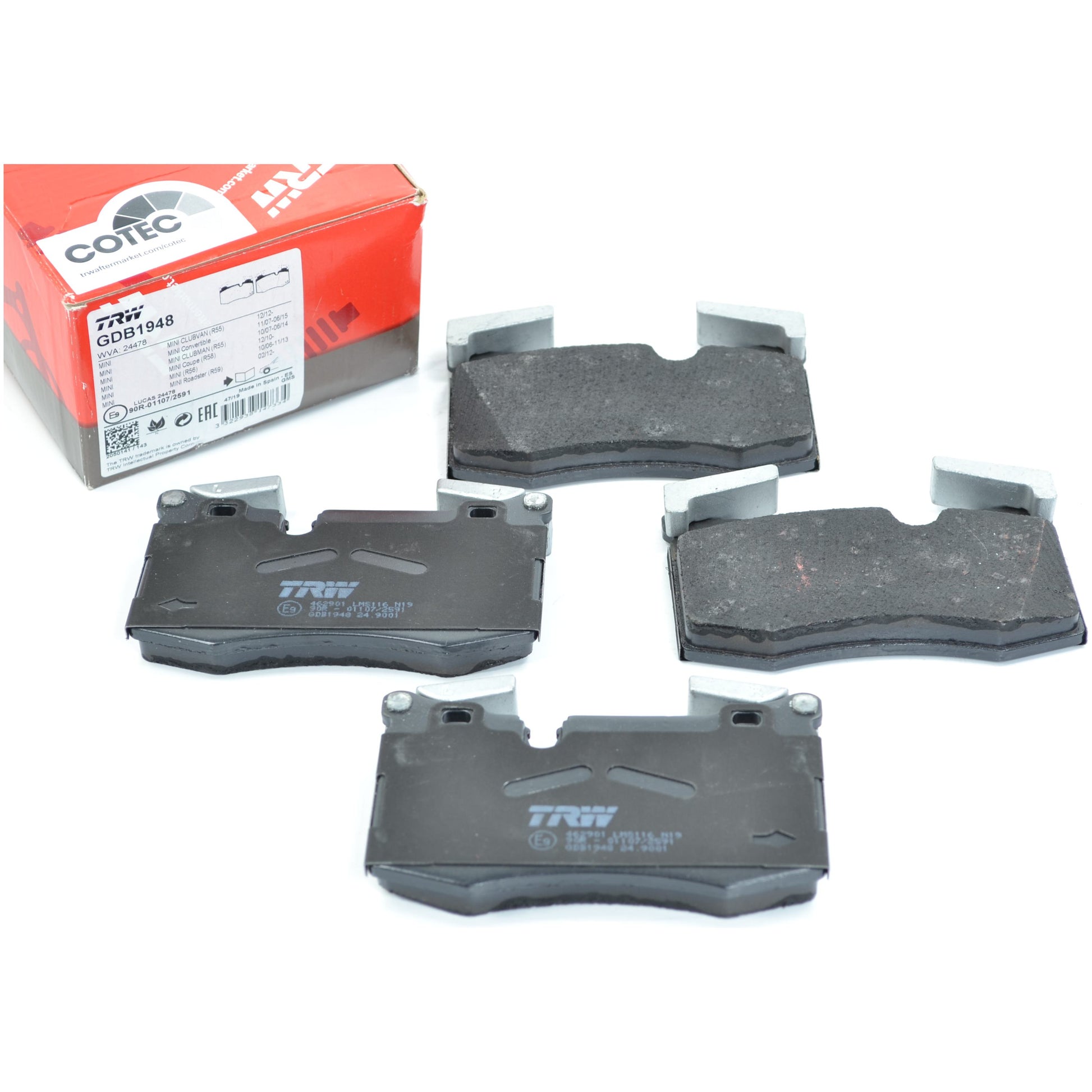 Pastilhas Freio Antirruído Cotec - TRW - GDB1948 - (1)