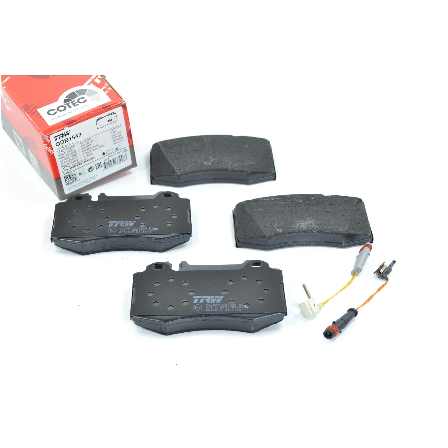 Pastilhas Freio Dianteira Antirruído com Sensor - TRW - GDB1543 - (1)