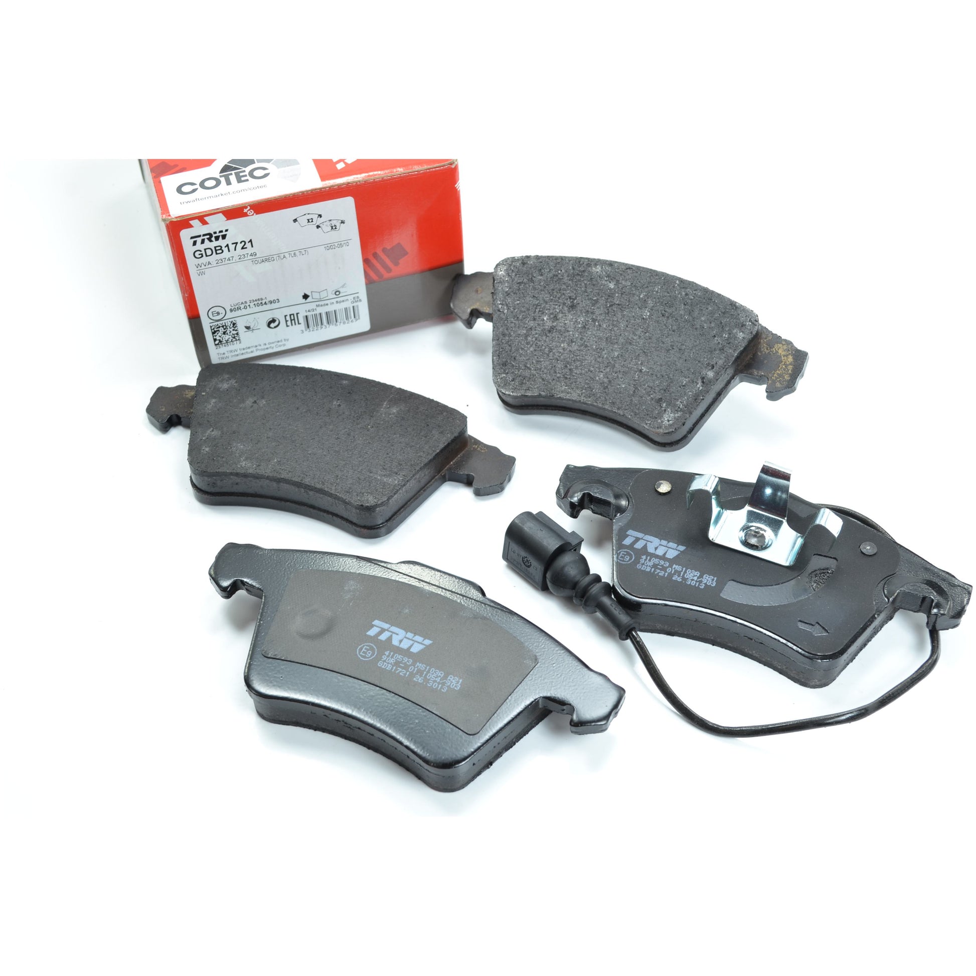 Pastilhas Freio Dianteira Antirruído com Sensor - TRW - GDB1721 - (1)