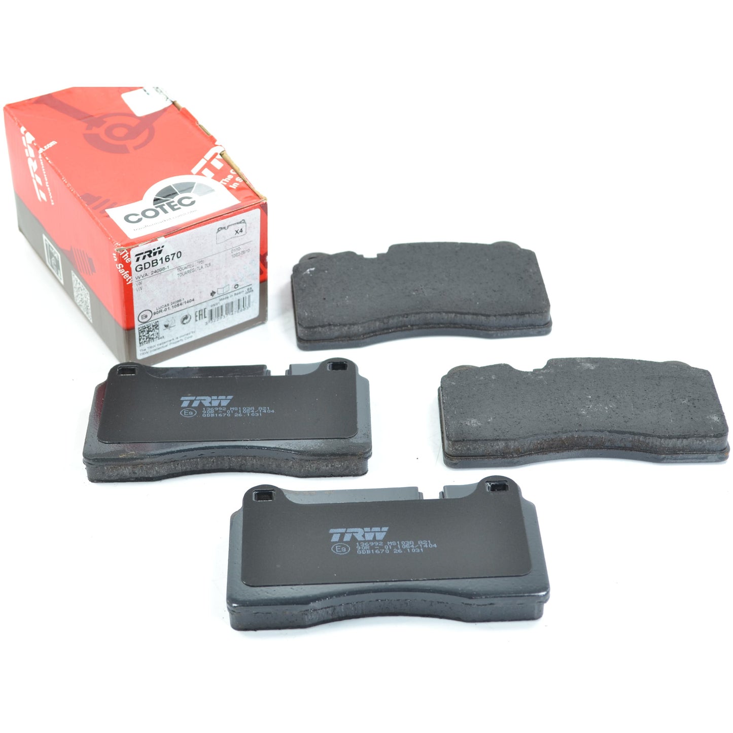 Pastilhas Freio Dianteira Antirruído Cotec - TRW - GDB1670 - (1)