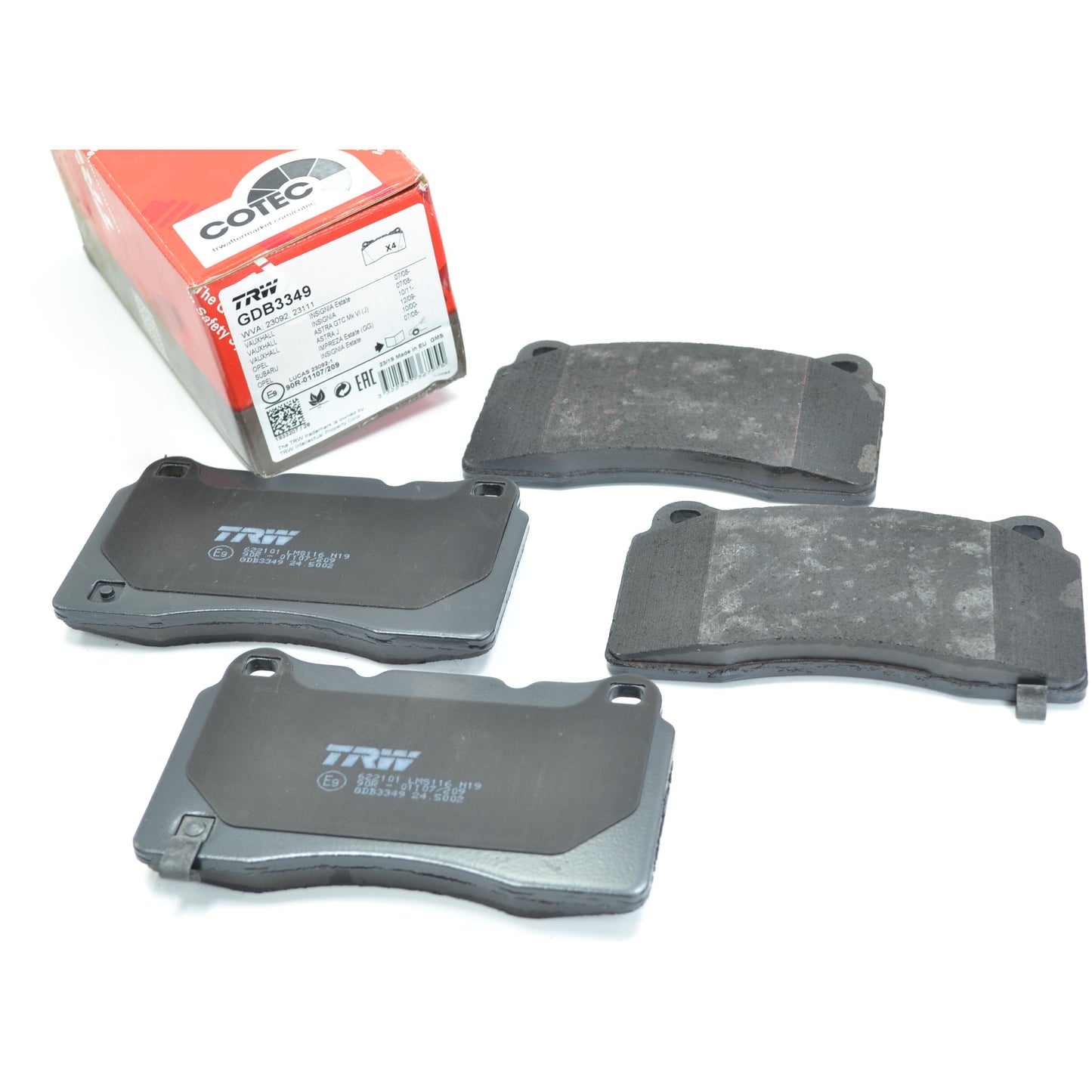 Pastilhas Freio Dianteira Antirruído Cotec - TRW - GDB3349 - (1)
