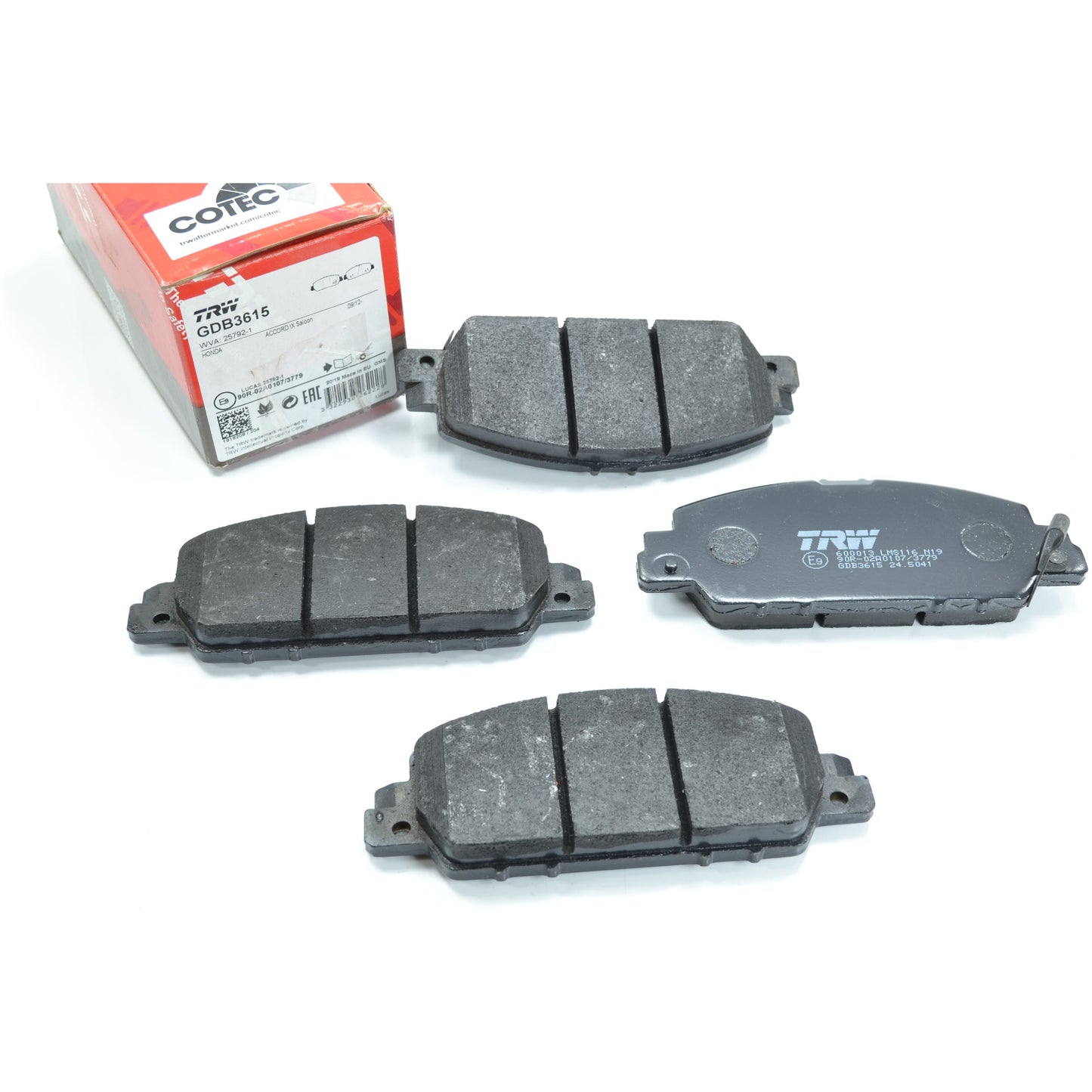 Pastilhas Freio Dianteira Antirruído Cotec - TRW - GDB3615 - (1)