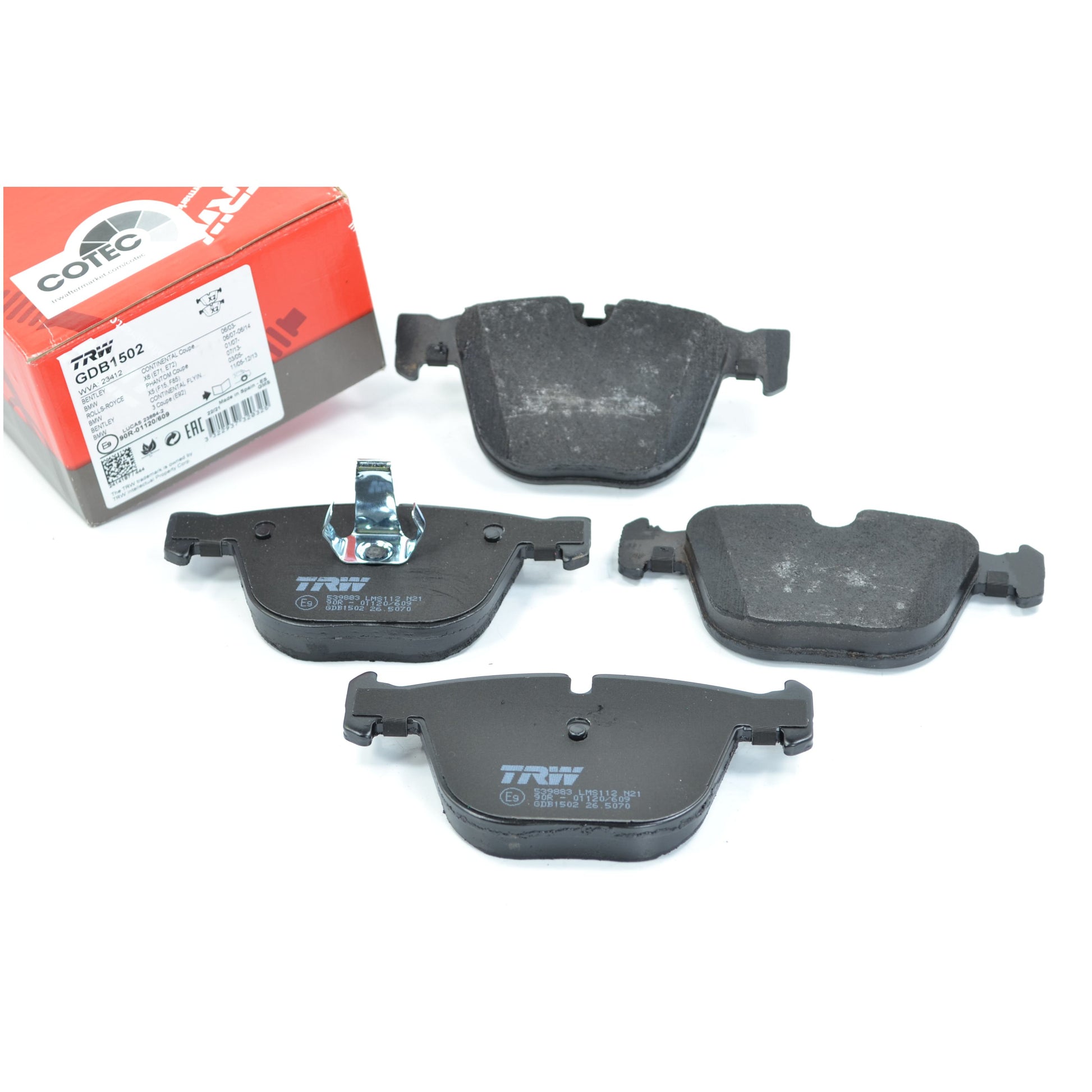 Pastilhas Freio Traseira Antirruído Cotec - TRW - GDB1502 - (1)