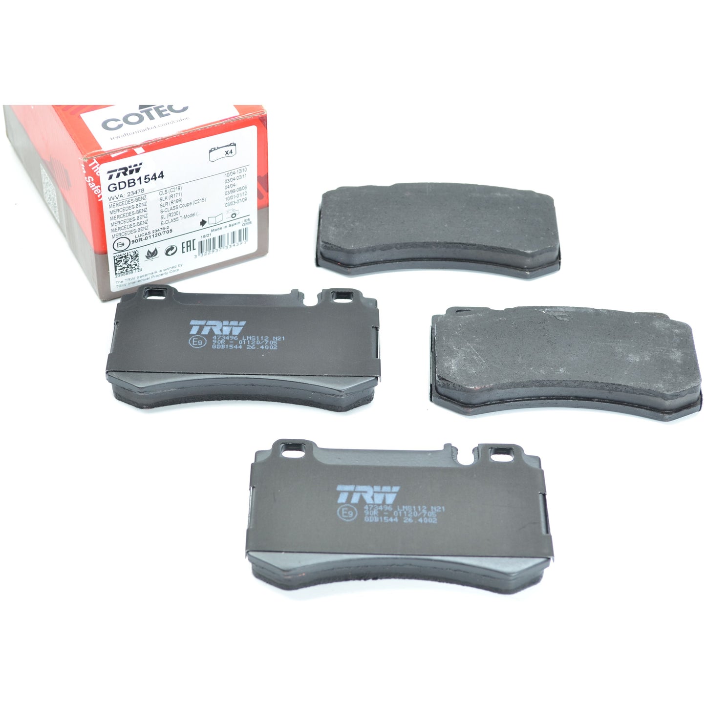 Pastilhas Freio Traseira Antirruído Cotec - TRW - GDB1544 - (1)