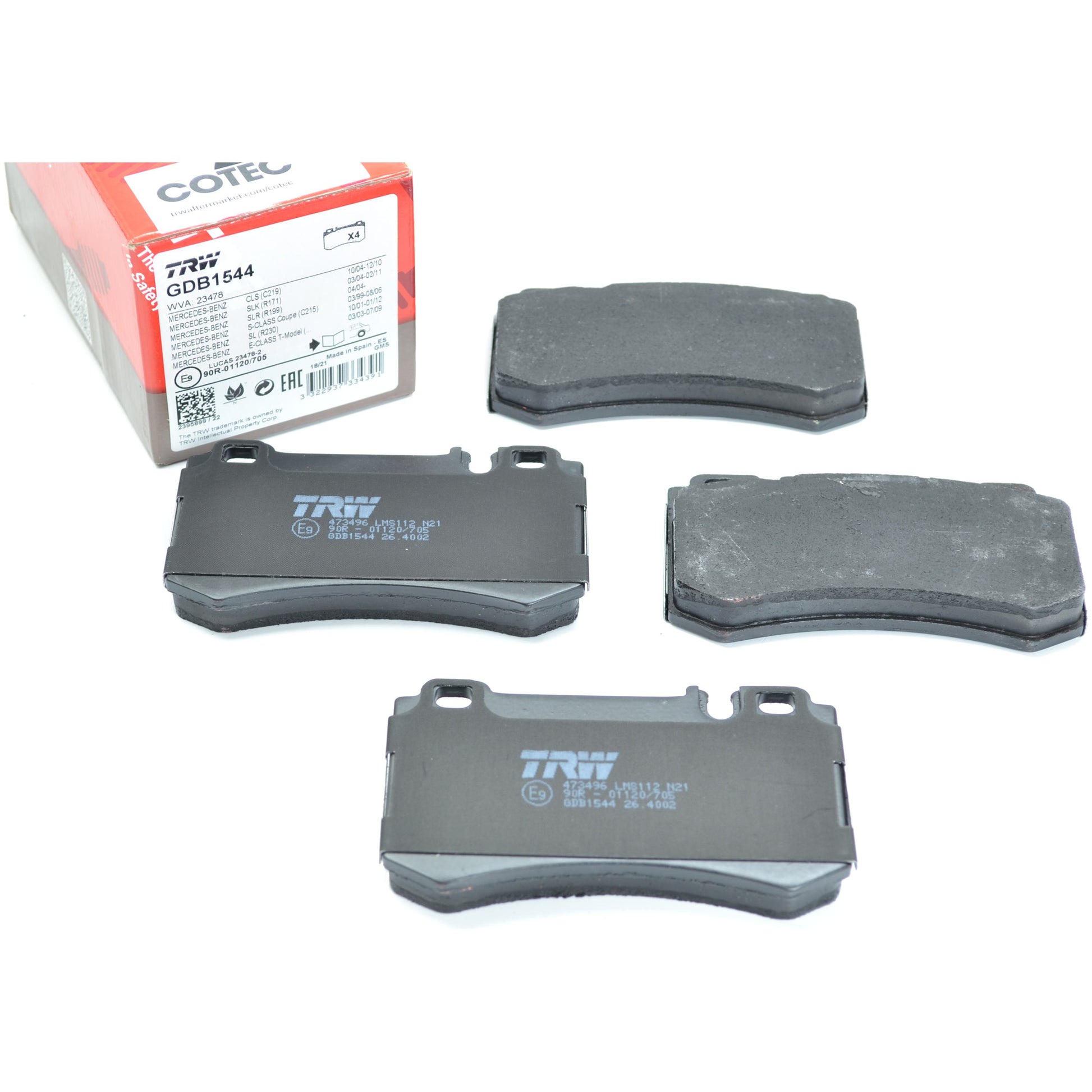 Pastilhas Freio Traseira Antirruído Cotec - TRW - GDB1544 - (1)