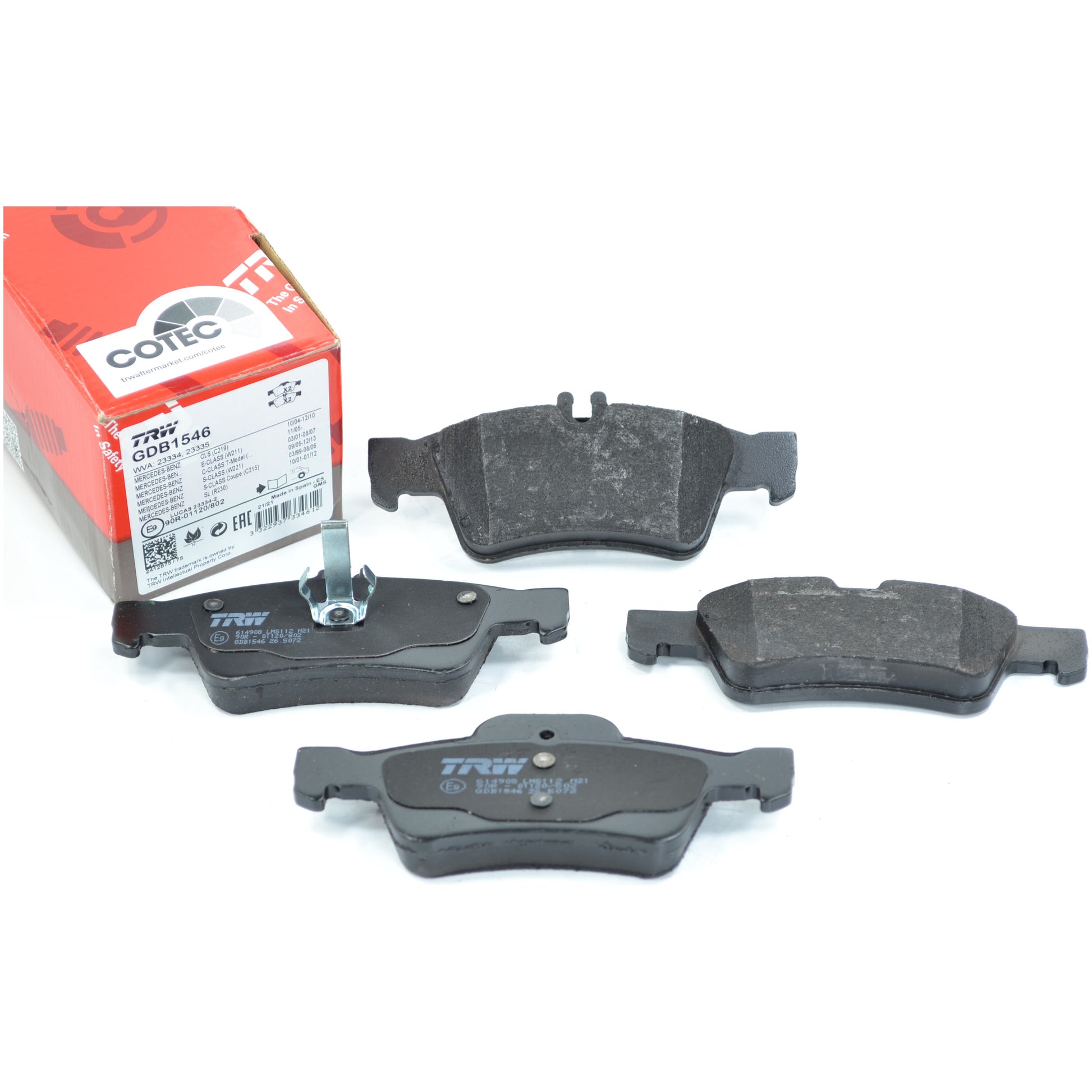 Pastilhas Freio Traseira Antirruído Cotec - TRW - GDB1546 - (1)