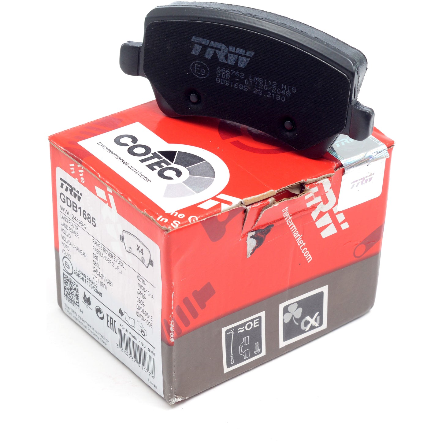 Pastilhas Freio Traseira Antirruído Cotec - TRW - GDB1685 - (2)