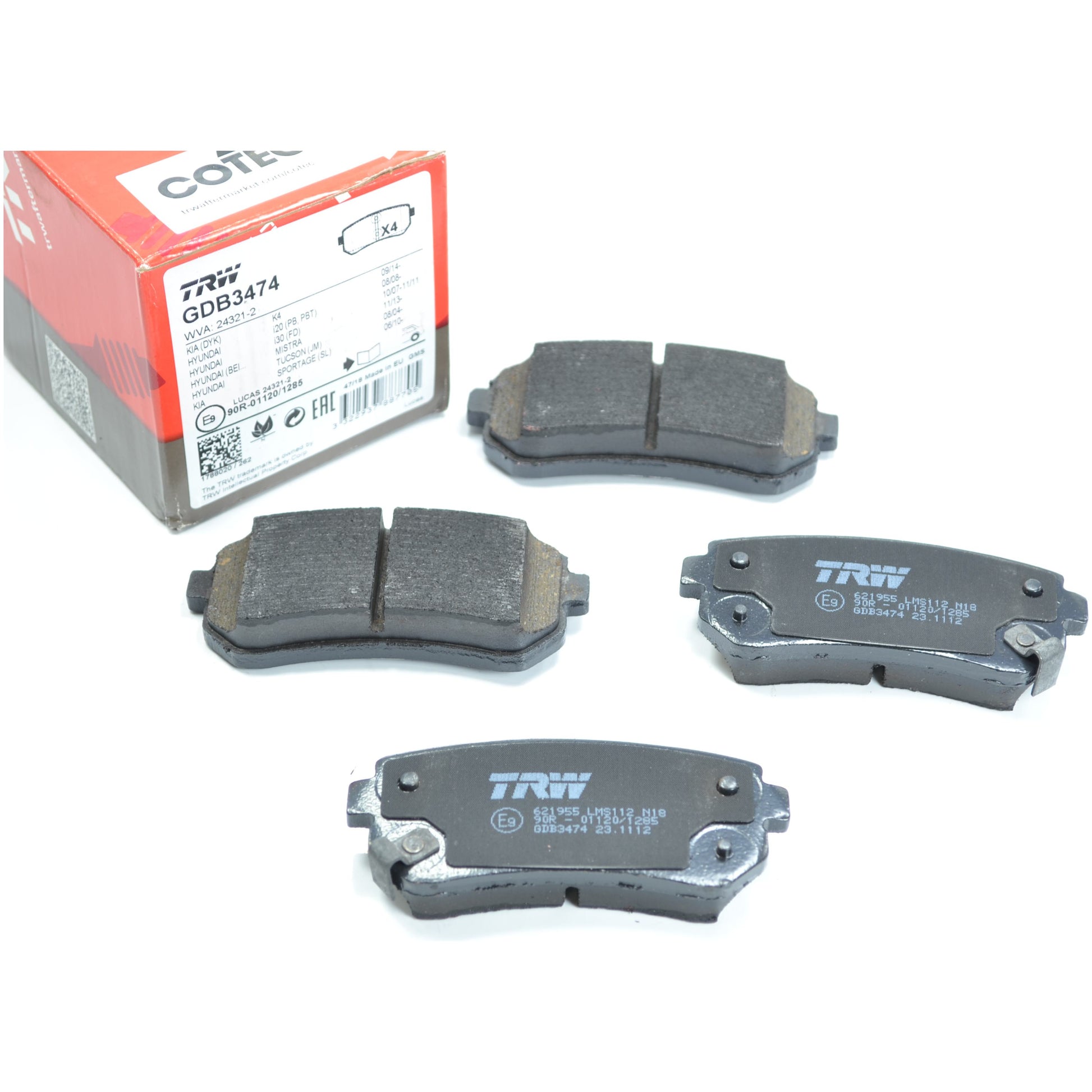 Pastilhas Freio Traseira Antirruído Cotec - TRW - GDB3474 - (1)