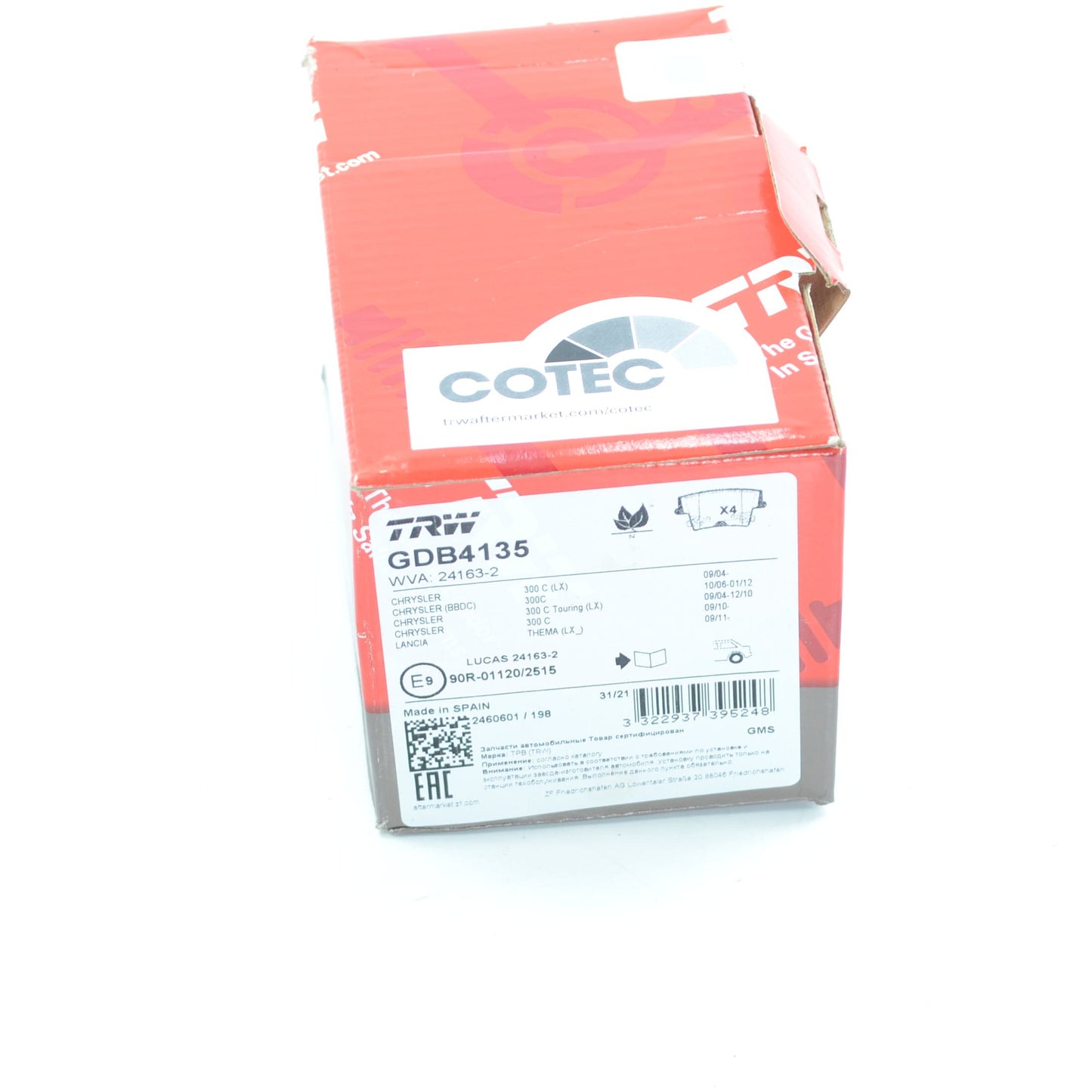 Pastilhas Freio Traseira Antirruído Cotec - TRW - GDB4135 - (4)
