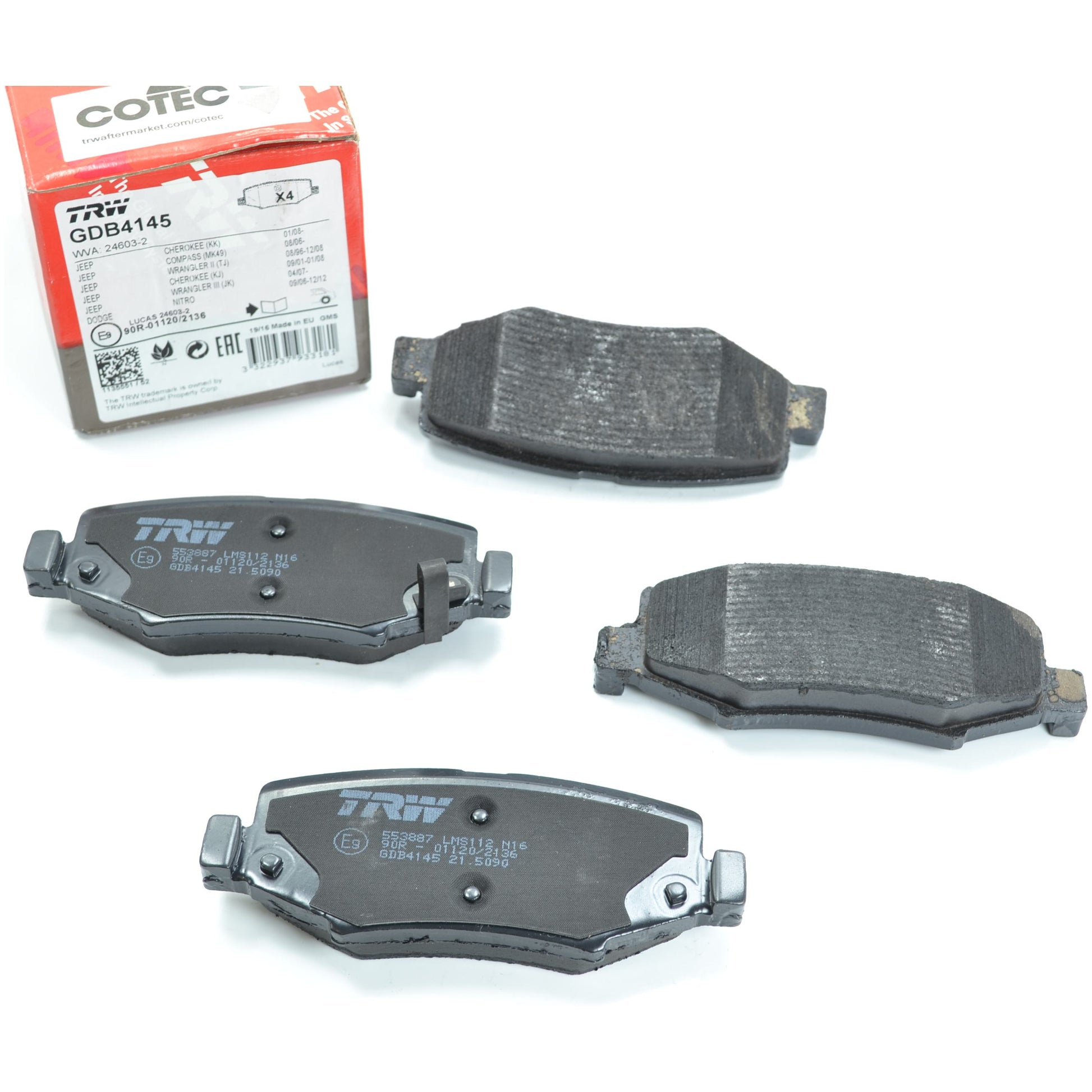 Pastilhas Freio Traseira Antirruído Cotec - TRW - GDB4145 - (1)