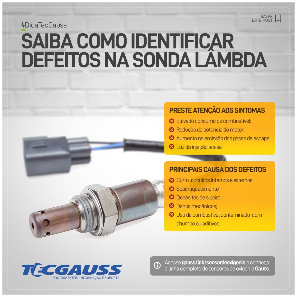 Sensor de Oxigênio - Gauss - GO9112 - (2)