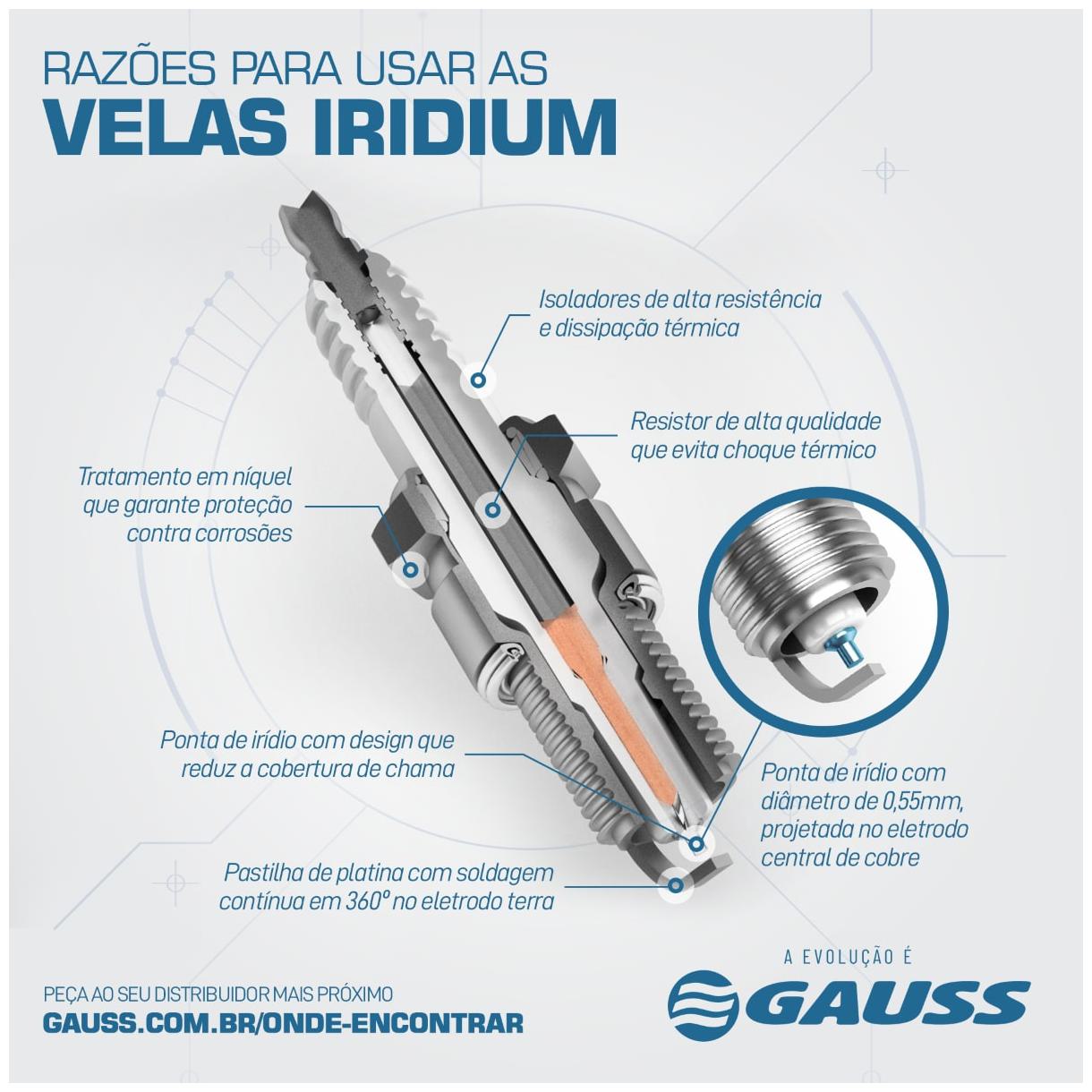 Vela de Ignição - Gauss - GV6R42I-11 - (3)